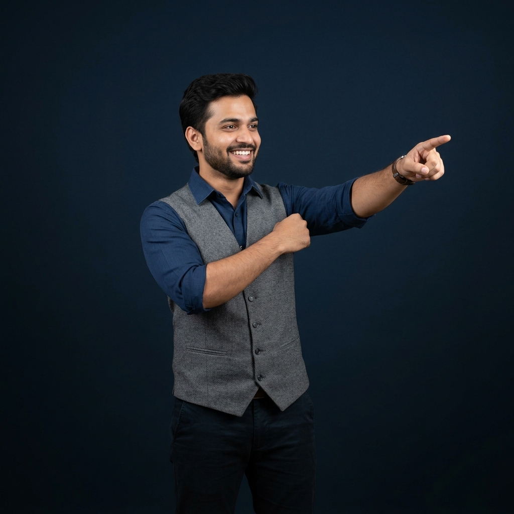 Coach pointing to login